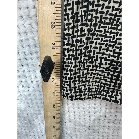 DKNY Trousers Pants Womens Size 8 Printed Black White Tapered Low Rise Cotton - Picture 8 of 10